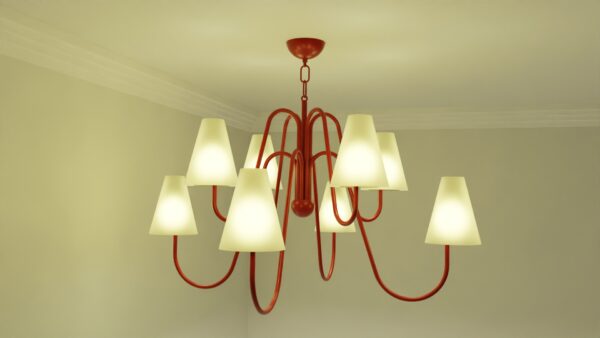 Royere 8L Red Chandelier